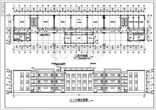 某学校三层框架结构教学楼建筑设计施工图