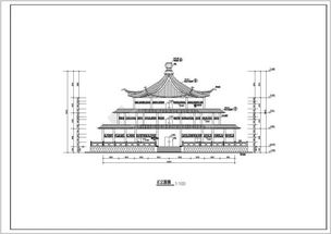 桂林七层框架结构仿古塔建筑设计施工图