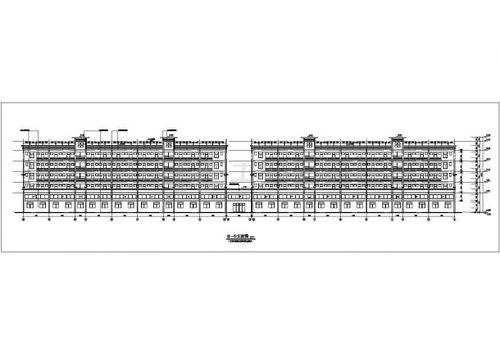 某地五层员工住宅宿舍楼建筑cad施工设计图