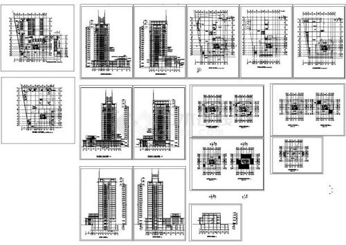 南方高层写字楼建筑cad设计施工图