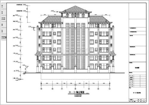 某六层框架结构私人住宅楼建筑设计施工图