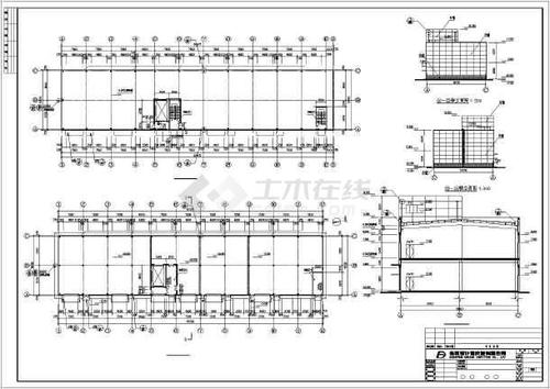 某公司两层钢结构工业厂房建筑设计施工图
